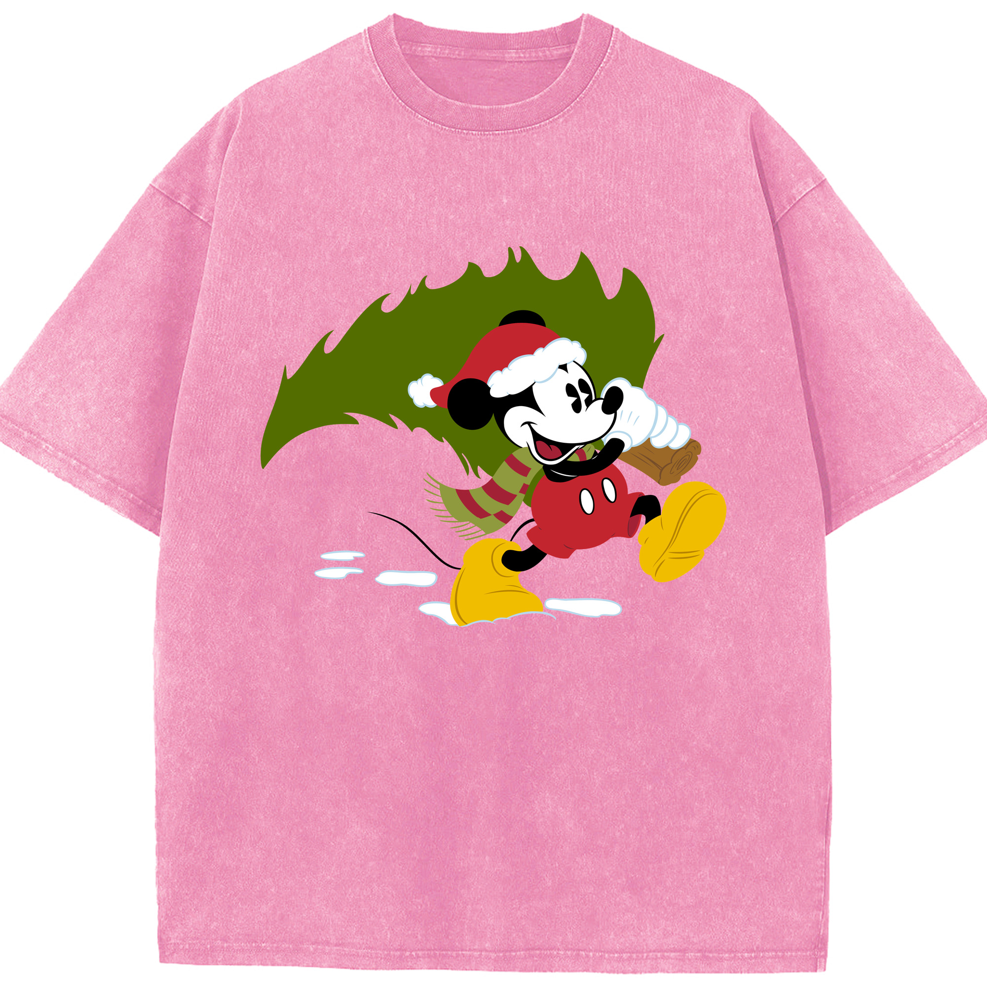 （画像用） ミッキーマウス Mickey Mouse 綿100% ヴィンテージ風 半袖Tシャツ（フロントプリント）